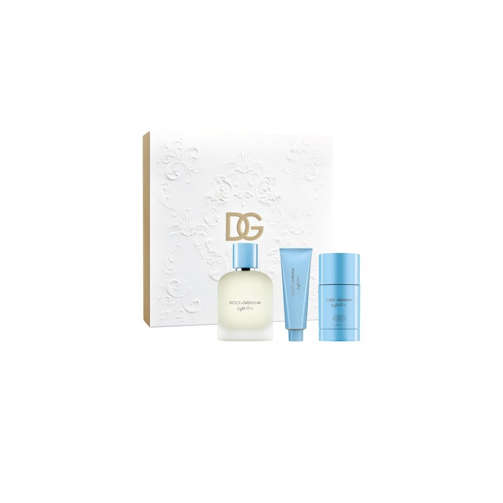 Dolce & Gabbana Light Blue Pour Homme - Eau De Toilette 100 Ml + Shower Gel 50 Ml + Deodorante Stick 75 Ml 