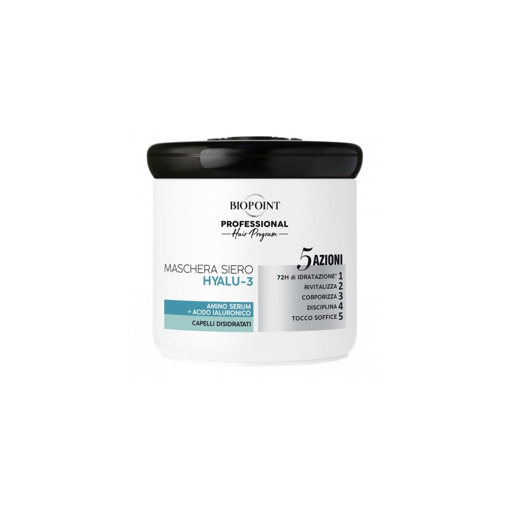 Biopoint  Maschera Siero Hyalu-3 per capelli disidratati 400 Ml 