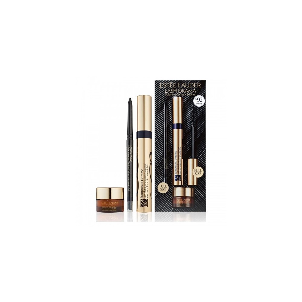 Estee Lauder Lash Drama - Mascara Sumptuous + Advanced Night Repair Eye Supercharged Gel-Creme + Double Wear 