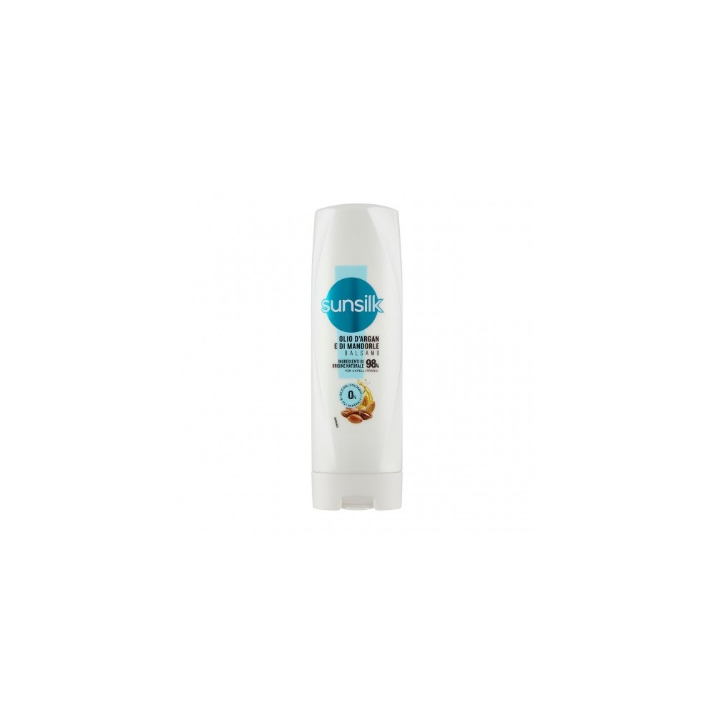 Sunsilk Balsamo Olio d'Argan e di Mandorle - Nutriente e idratante per capelli fragili e sciupati 200 ml 