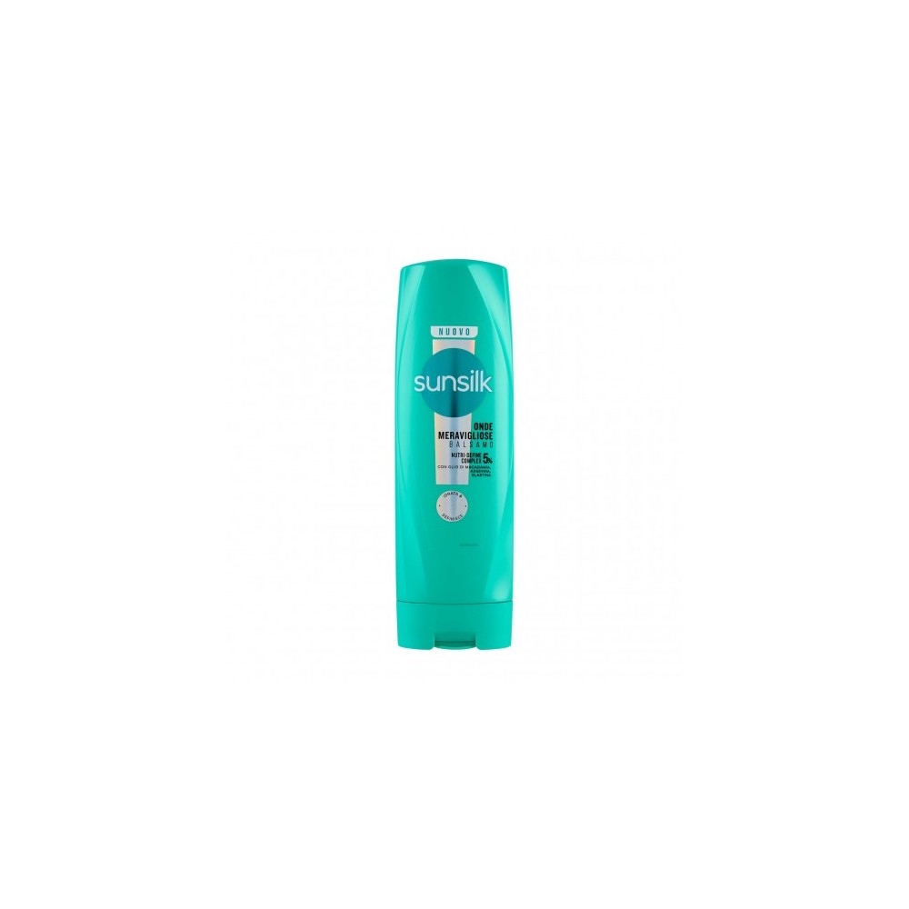 Sunsilk Onde Meravigliose - Balsamo nutriente anti-crespo per morbidezza e definizione 200 ml 