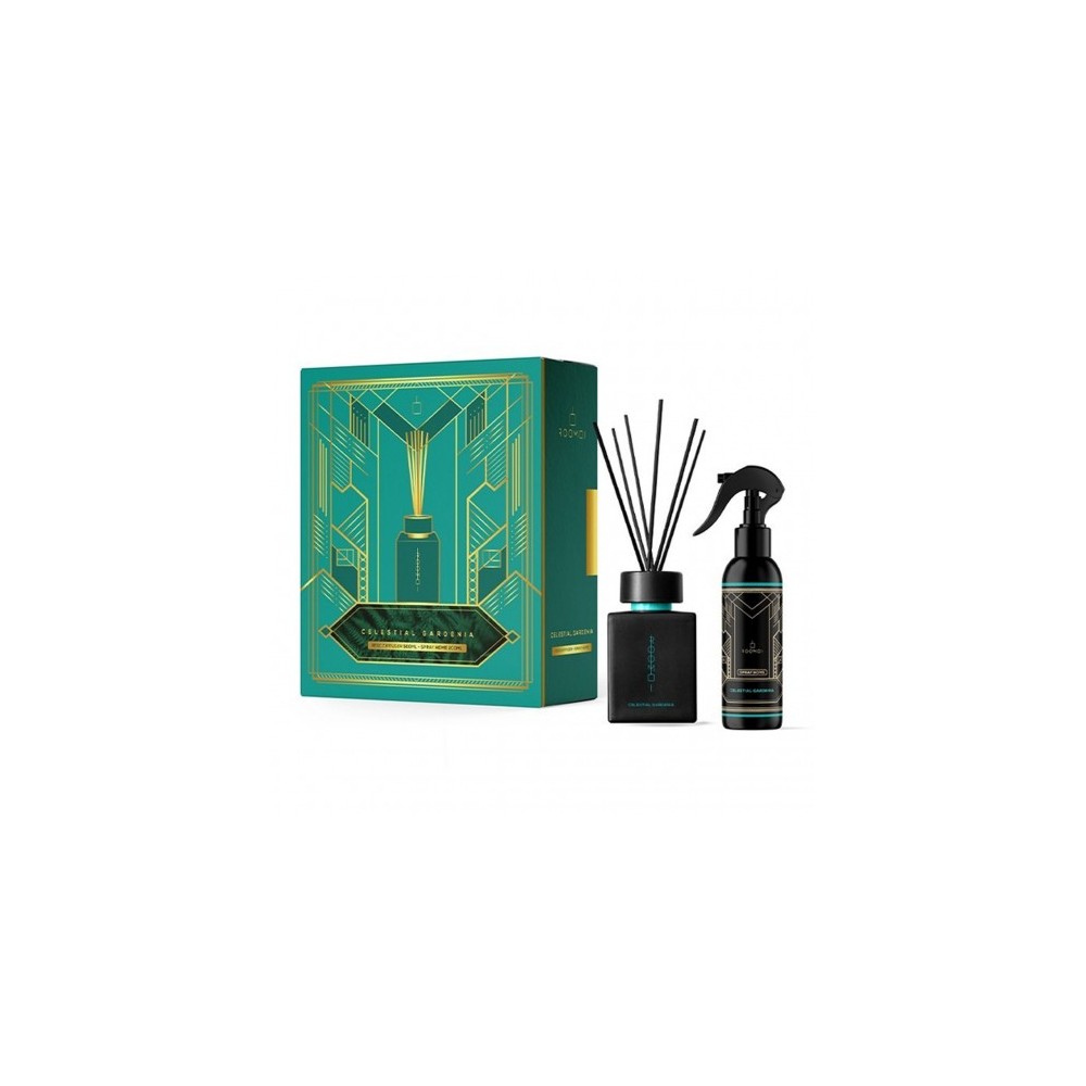 Roomoi Celestial Gardenia - Diffusore Ambiente con Bastoncini 500 ml + Spray Home 200 ml 
