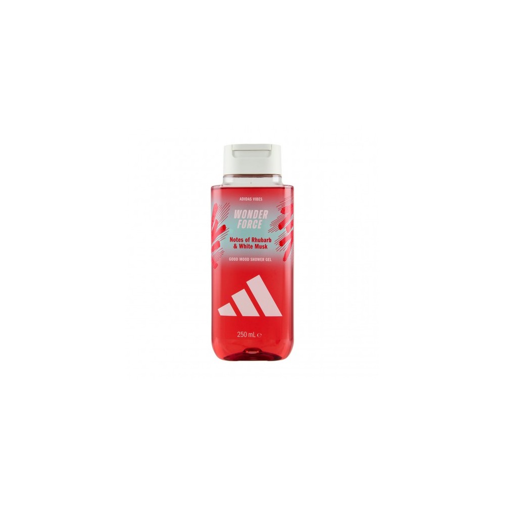 Adidas Vibes Wonder Force Notes of Rhubarb & White Musk - Docciaschiuma rivitalizzante 250 ml 