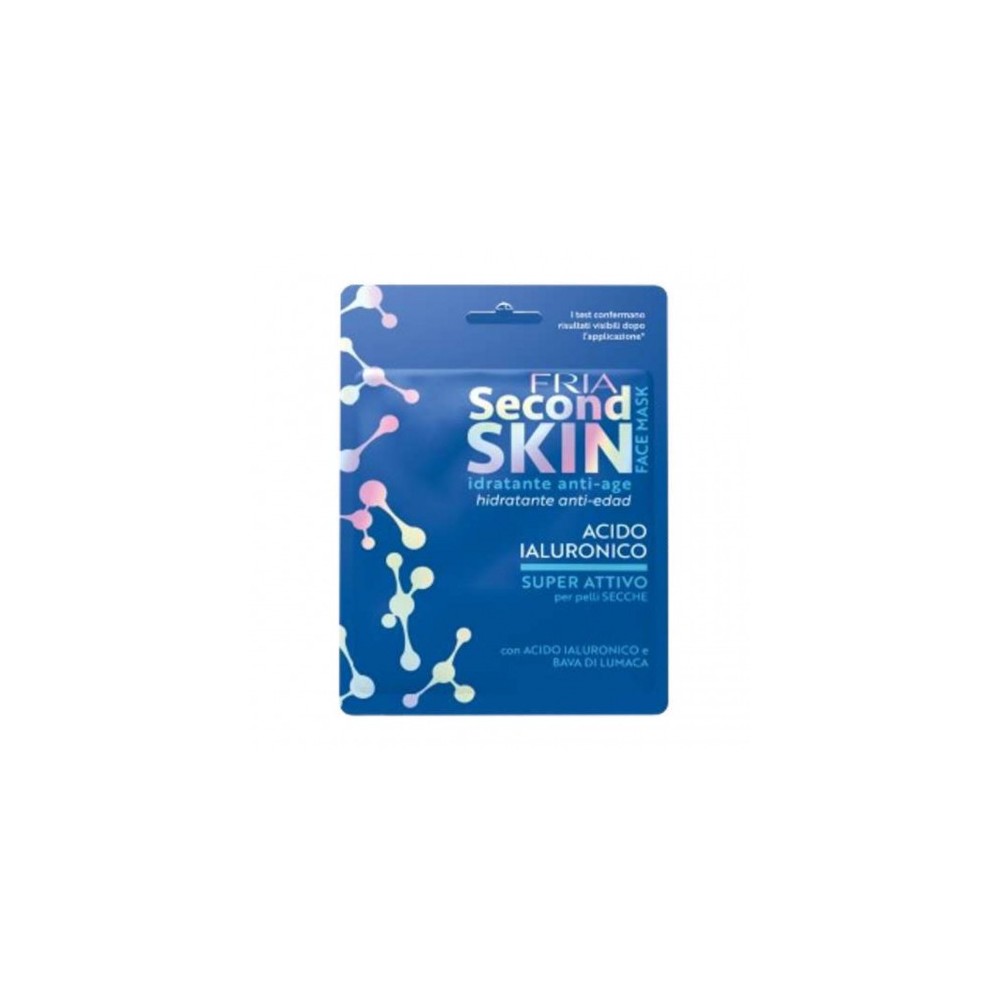 Fria Second Skin Acido Ialuronico Super Attivo - Maschera Viso Idratante Anti-Age 