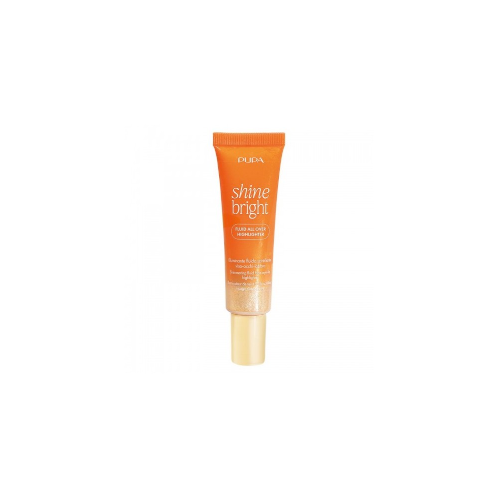 Pupa Shine Bright Fluid All Over Highlighter - Illuminante Fluido Scintillante N. 1 Golden Elixir 