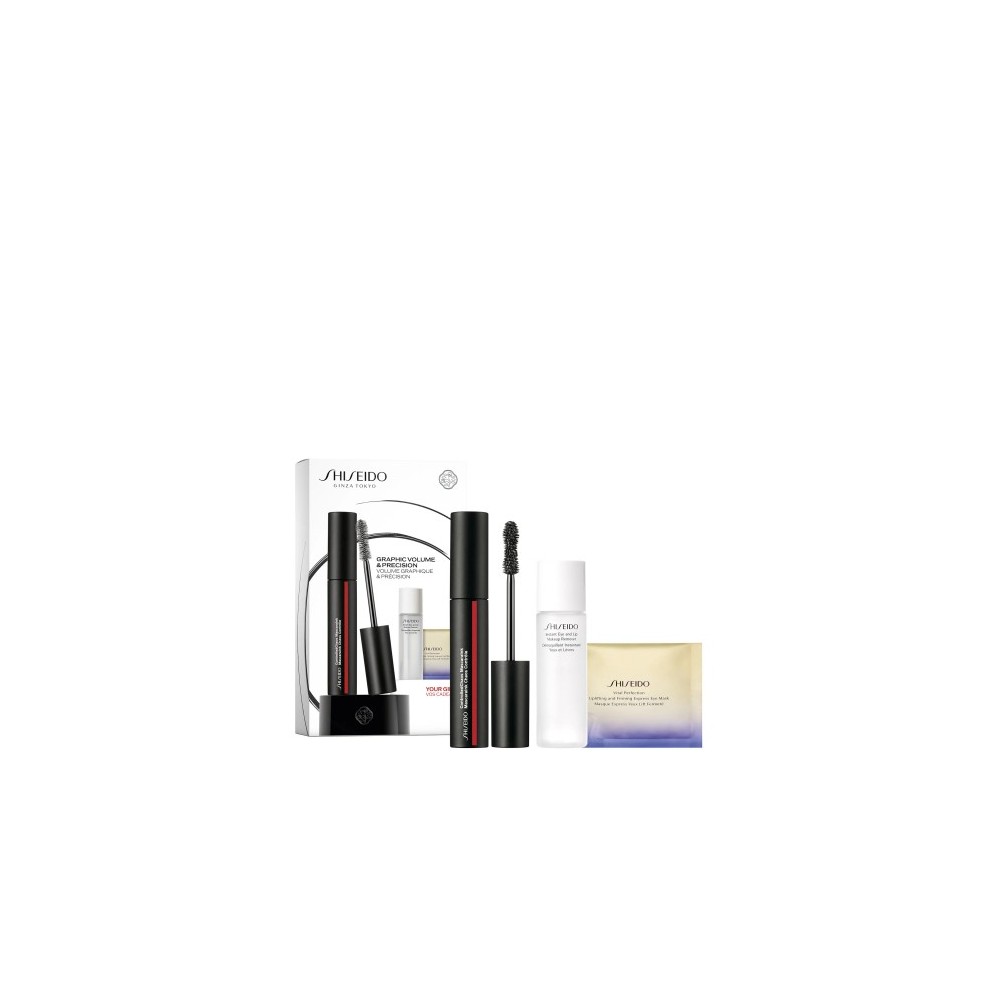 Shiseido Controlledchaos MascaraInk + Struccante Instant Eye And Lip + Maschera occhi Vital Perfection 