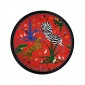 Ortigia Vassoio Rotondo Giungla Red - Vassoio fatto a mano laccato diametro 40 cm spessore 3 cm