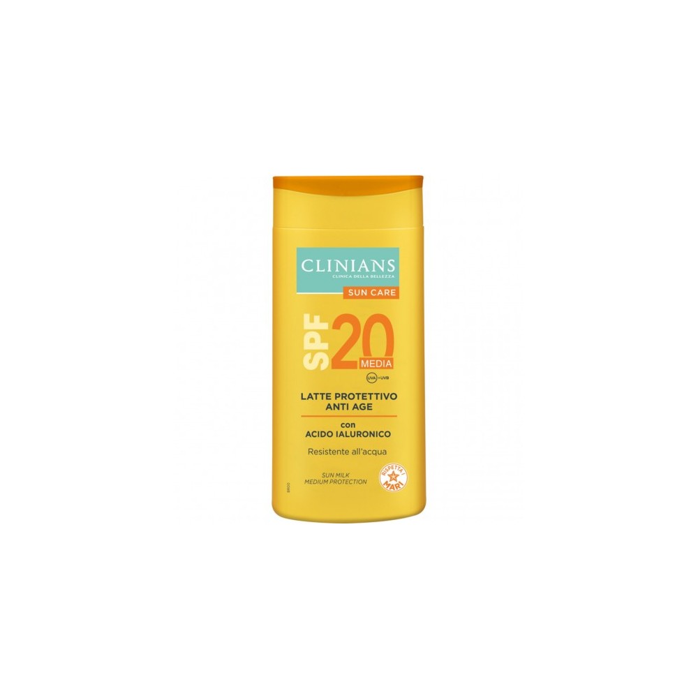 Clinians Crema Solare 20 SPF Latte Protettivo Anti Age Protezione Media 200 ml 