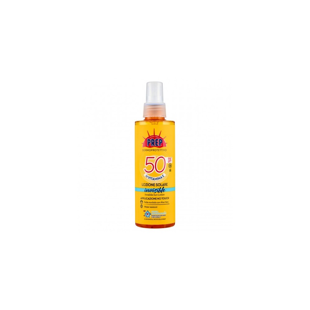 Prep Crema Solare 50 SPF Lozione Invisible Protezione Alta Spray 175 ml 