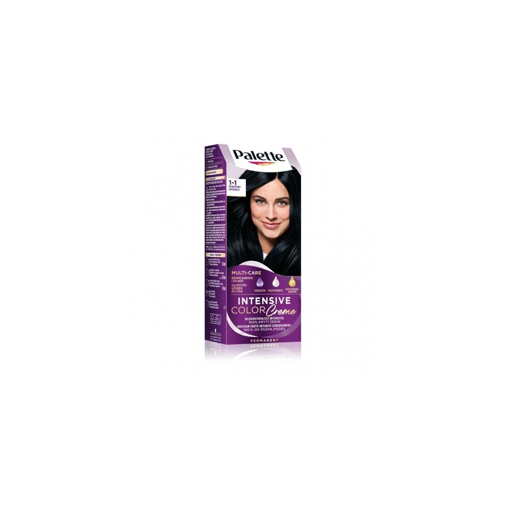 Palette Intensive Creme Color Tinta Per Capelli Permanente N. 1-1 Nero Blu Freddo 