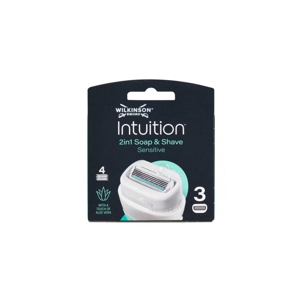 Wilkinson 2in1 Soap & Shave Sensitive - 3 Lame di ricambio Per Rasatura 