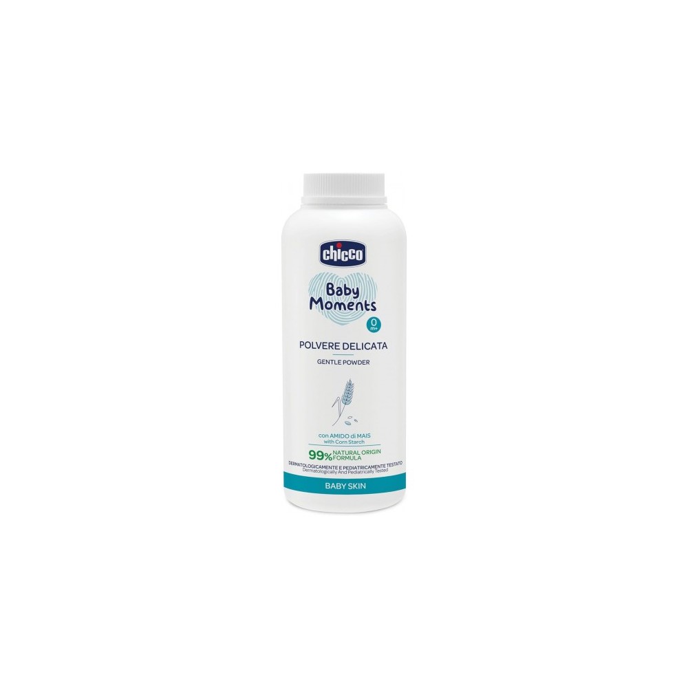 Chicco Baby Moments - Polvere Delicata con Amido di Riso per Neonati 130 gr 