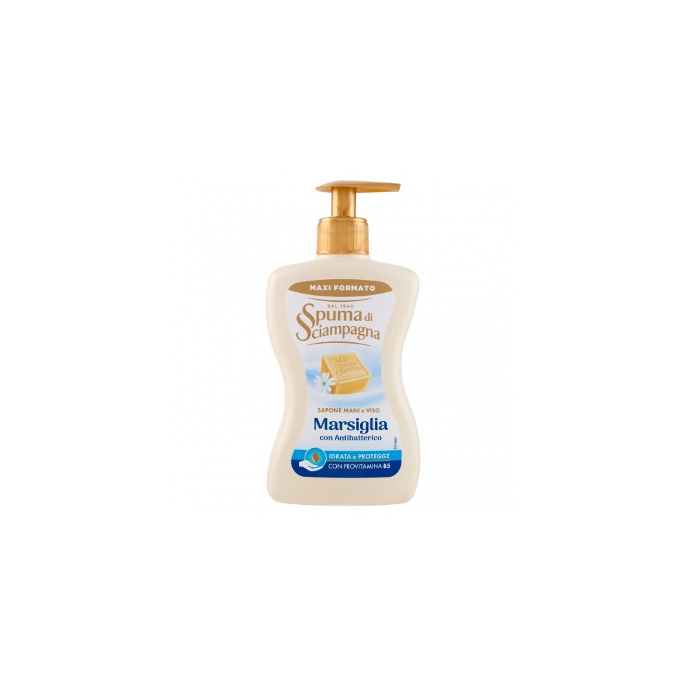Spuma Di Sciampagna Sapone Mani E Viso Marsiglia Con Antibatterico 430 ml 