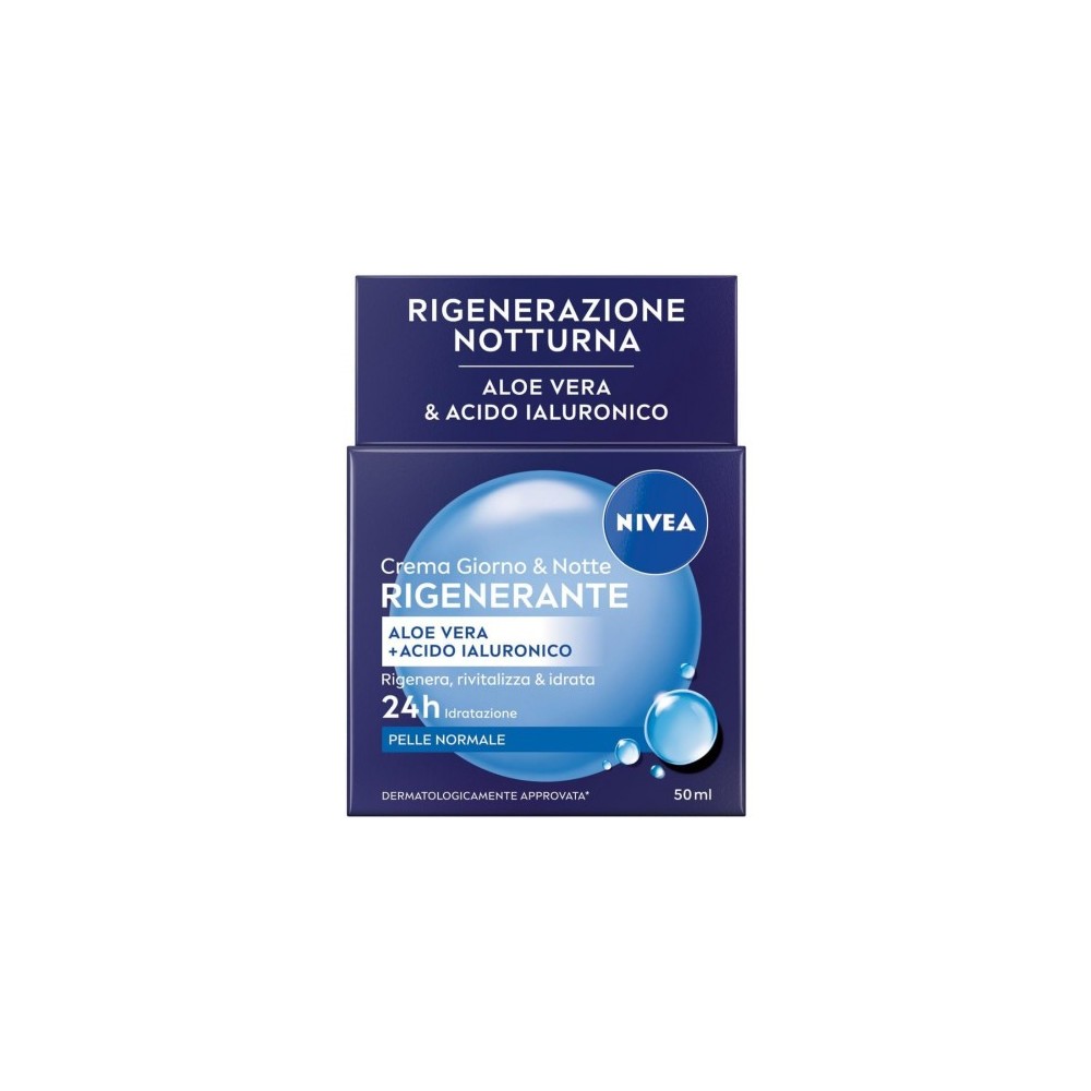 Nivea Crema Giorno & Notte Rigenerante Viso Idratante Rimpolpante Per Pelle Normale 50 ml 