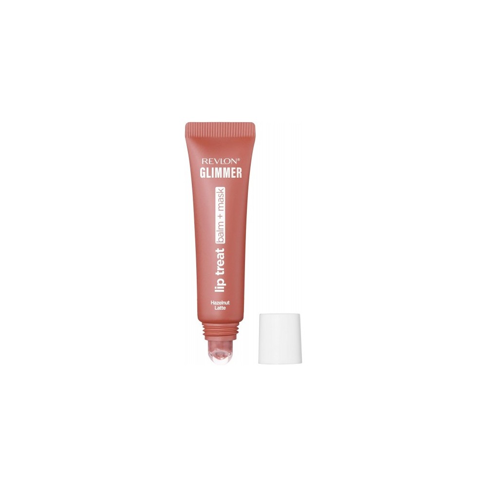 Revlon Glimmer Lip Treat Balm + Mask, Trattamento 2-in-1 Balsamo+Maschera Labbra N. 006 Hazelnut Latte 