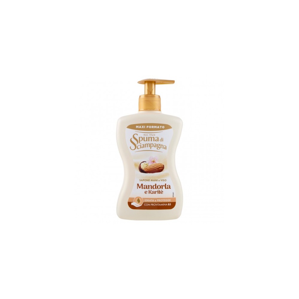 Spuma Di Sciampagna Mandorla E Karitè - Sapone Mani e Viso 430 ml 
