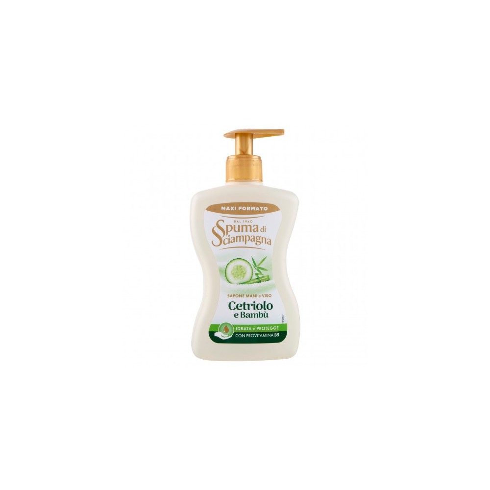 Spuma Di Sciampagna Cetriolo E Bambù - Sapone Mani e Viso 430 ml 