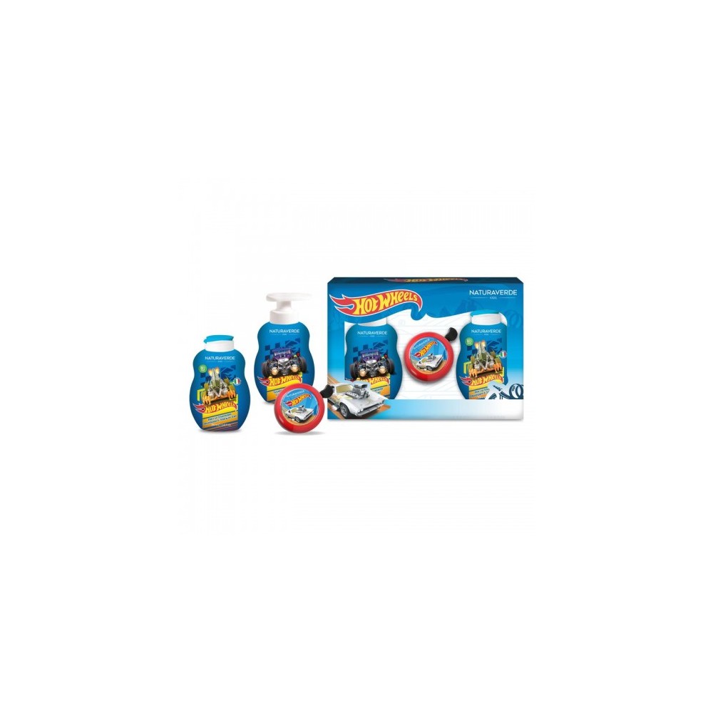 Naturaverde Hot Wheels - Doccia 250 Ml + Sapone Liquido 250 Ml + Campanello Bici 