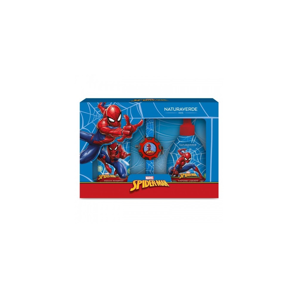 Naturaverde Spider-Man - Doccia Shampoo 250 Ml + Sapone Liquido 250 Ml + Proiettore Da Polso 