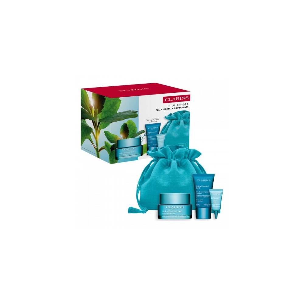 Clarins Rituale Hydra - Crema Giorno + Balsamo + Crema Notte + Pochette 