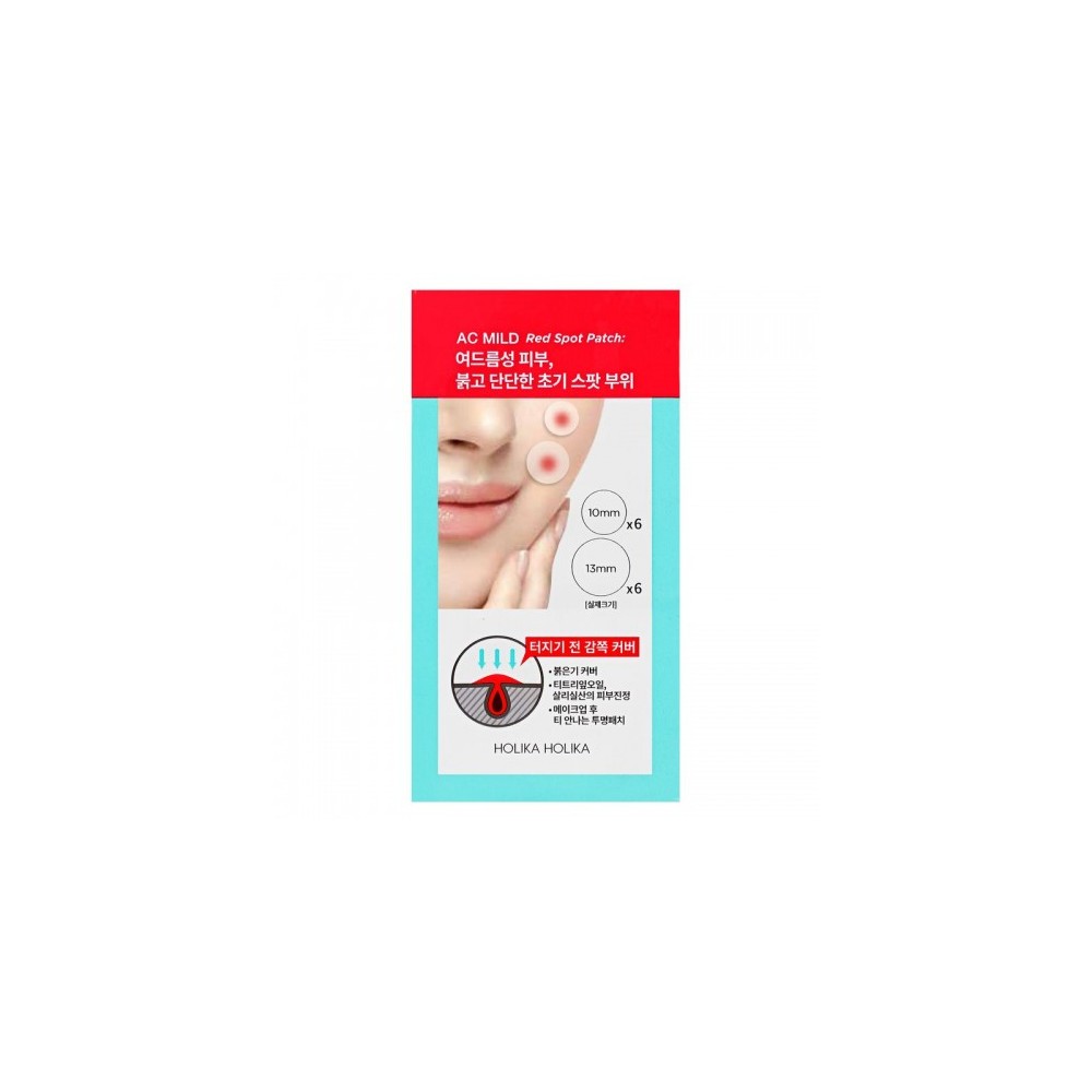 Holika Holika Ac Mild Red Spot Patch - Trattamento Per Imperfezioni E Rossori 12 Patch 
