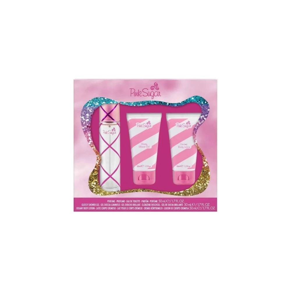 Aquolina Pink Sugar - Eau De Toilette 50 Ml Vapo + Gel Doccia 50 Ml + Latte Corpo 50 Ml 