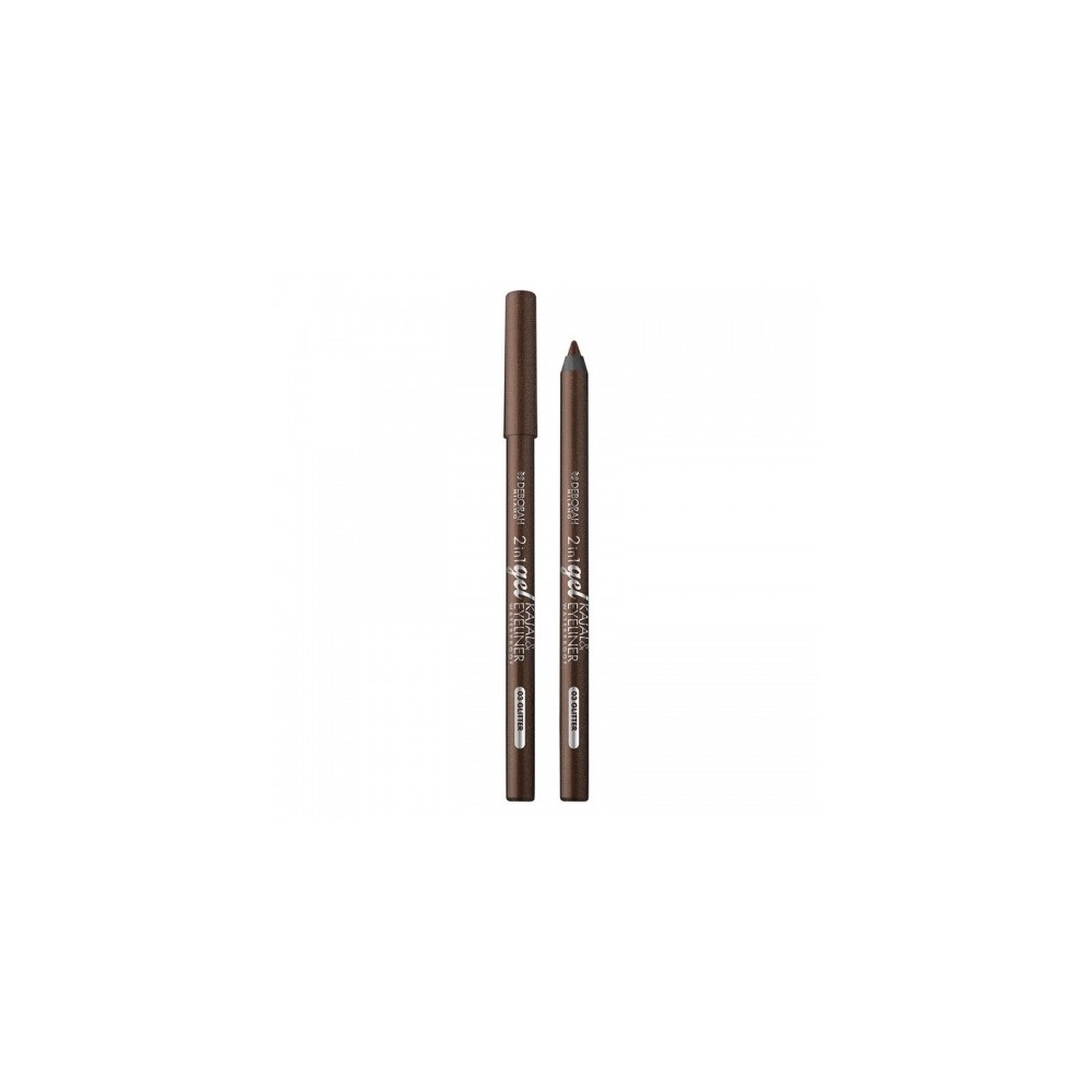 Deborah 2In1 Gel Kajal & Eyeliner - Matita Occhi N. 03 Glitter Brown 
