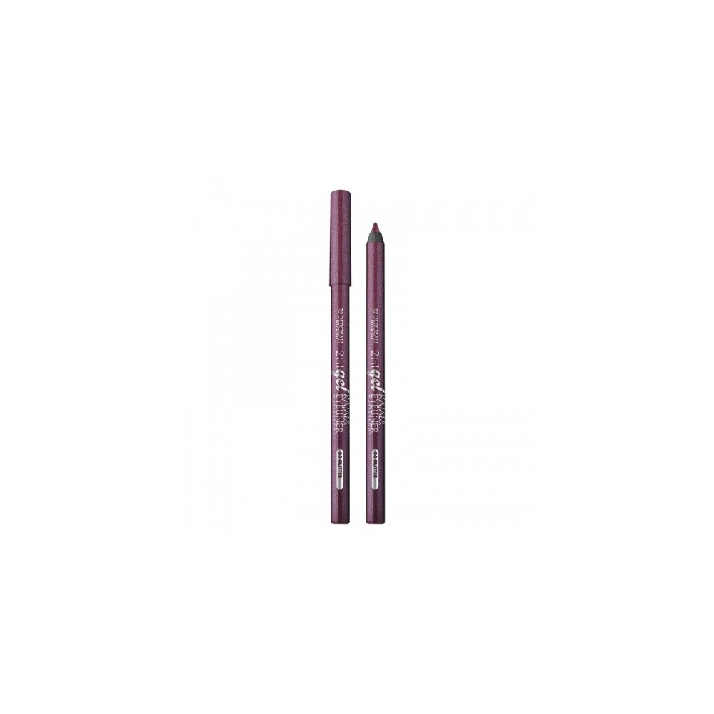 Deborah 2In1 Gel Kajal & Eyeliner - Matita Occhi N. 04 Glitter Burgundy 