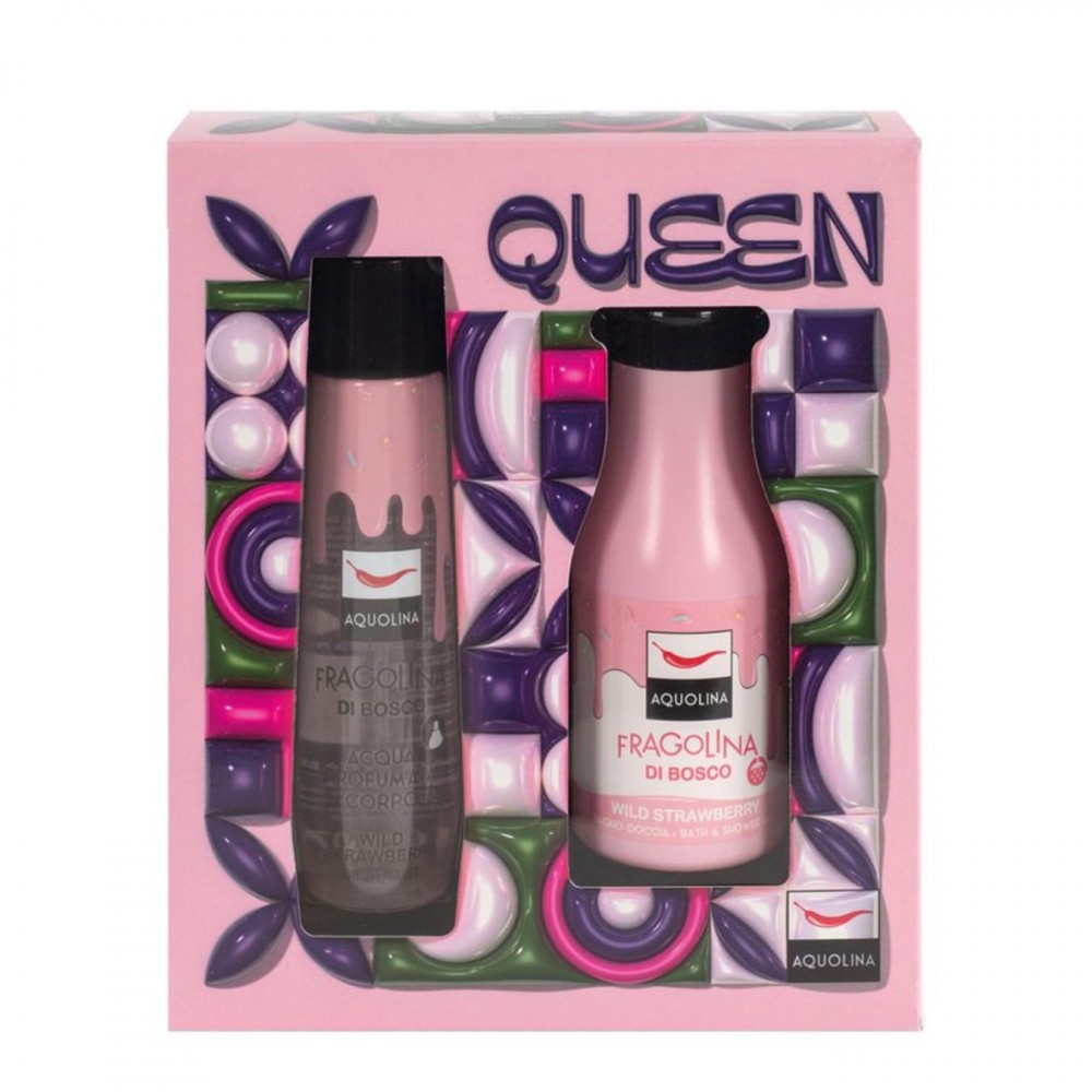 Aquolina Queen Fragolina di Bosco - Bagno Doccia 250 Ml + Acqua Profumata Corpo 150 Ml 