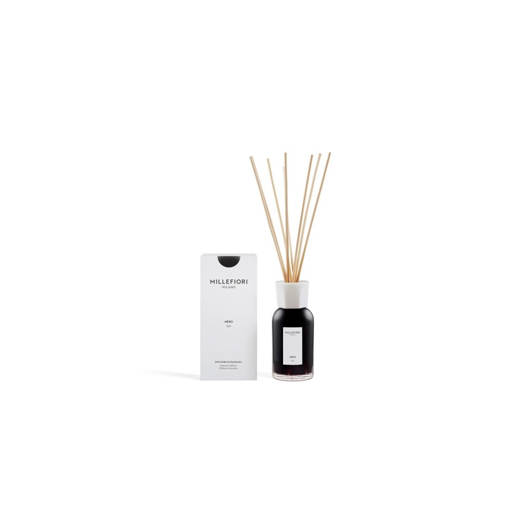 Millefiori Milano Nero - Diffusore Di Fragranza Con Bastoncini 250 Ml 