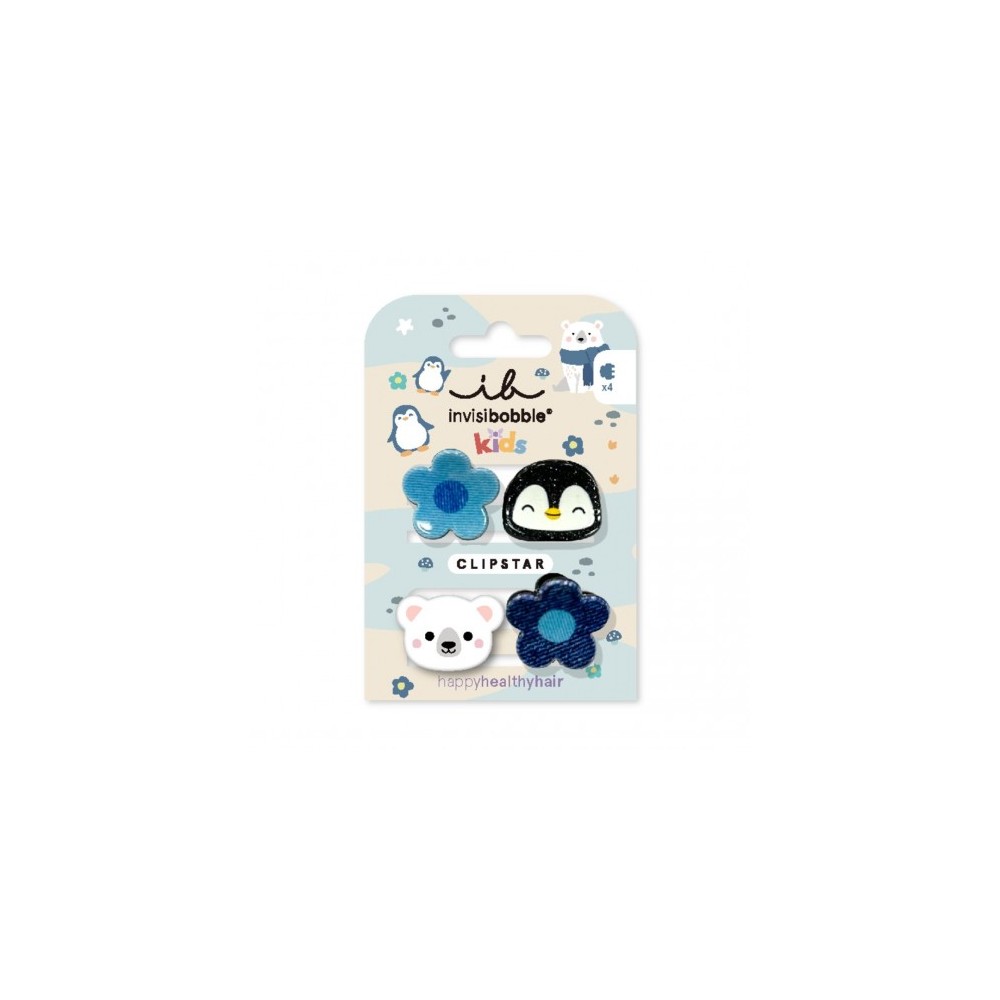 Invisibobble Kids Clipstar Polar World - 4 Pinze Per Capelli 