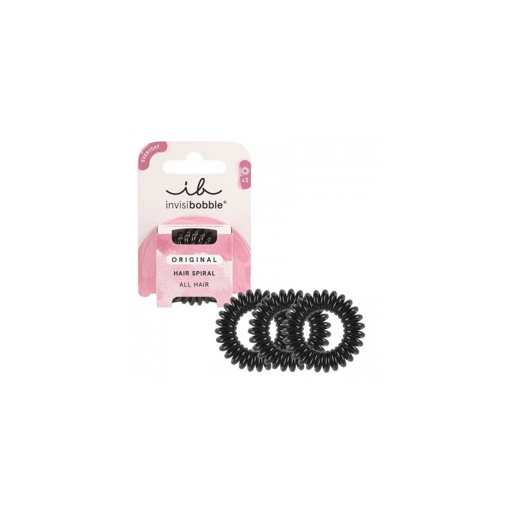 Invisibobble Original True Black - 3 Elastici Neri Per Capelli 