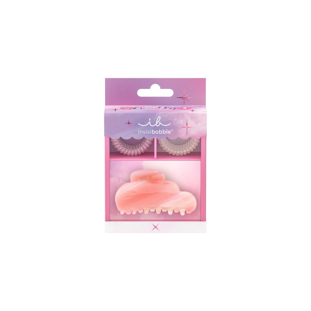 Invisibobble Cloudpop Set - 6 Elastici Per Capelli + 1 Pinza 