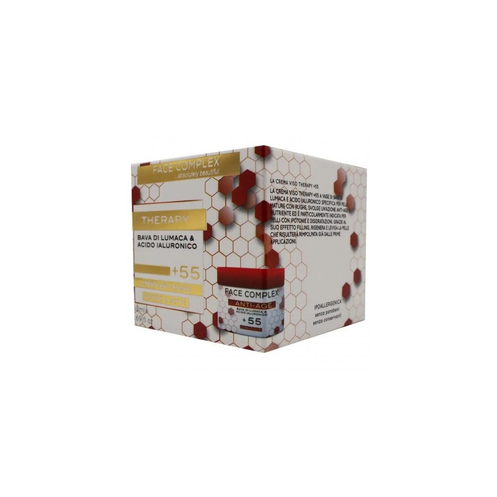 Face Complex Therapy +55 Crema Viso Con Bava Di Lumaca E Acido Ialuronico 50 Ml 
