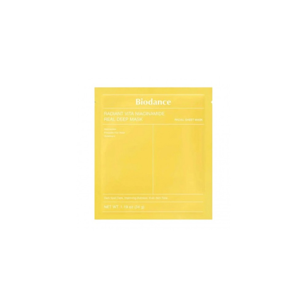 Biodance Radiant Vita Niacinamide Real Deep Mask - 4 Maschere Per Il Viso 