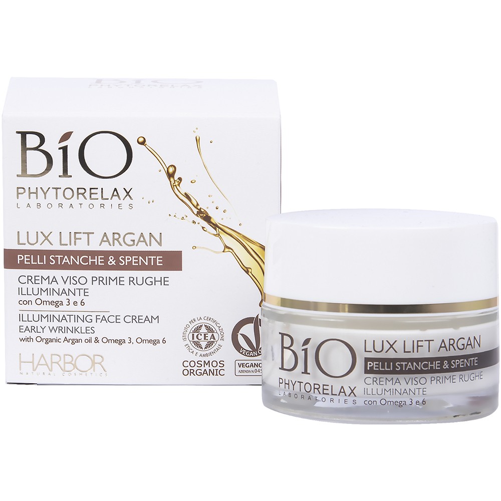Phytorelax Lux Lift Argan Crema Viso Prime Rughe Illuminante 50ML 