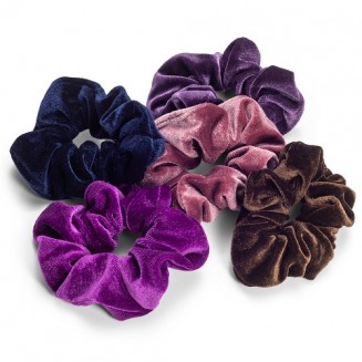 Zoe Ayla Velvet Scrunchies 5PZ