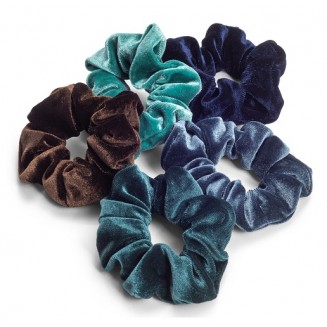 Zoe Ayla Velvet Scrunchies 5PZ