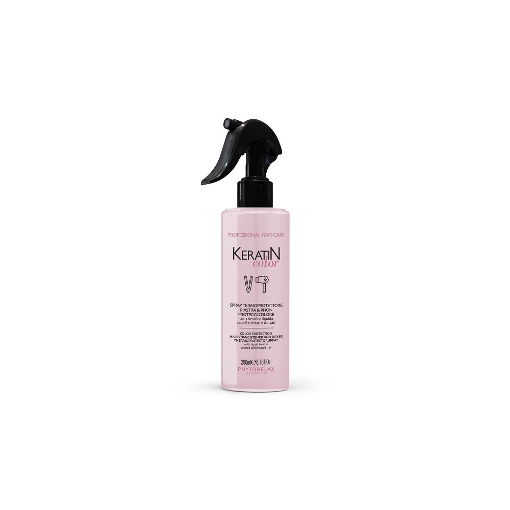 Phytorelax Keratin Color Spray Termoprotettore Piastra & Phon Proteggi Colore 200ML 