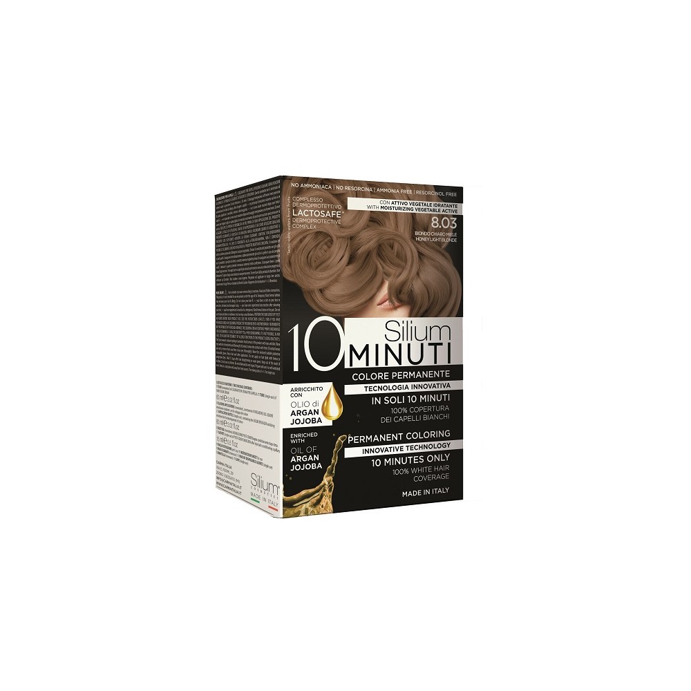 Silium 10 minuti Colorazione Permanente 8.03 Biondo Chiaro Miele 