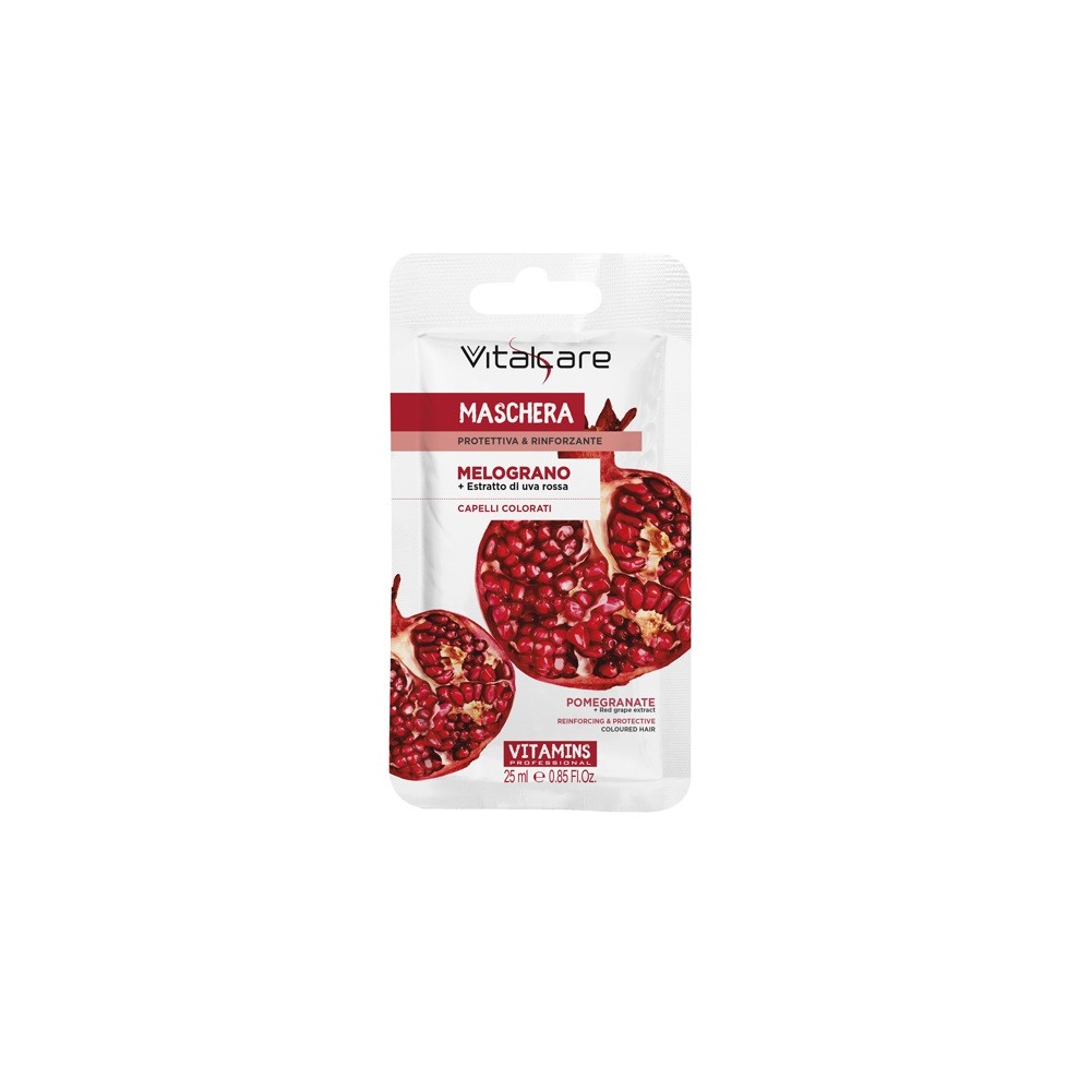 Vitalcare Vitamins Melograno e Olio di Limone Maschera Monodose 25ML 