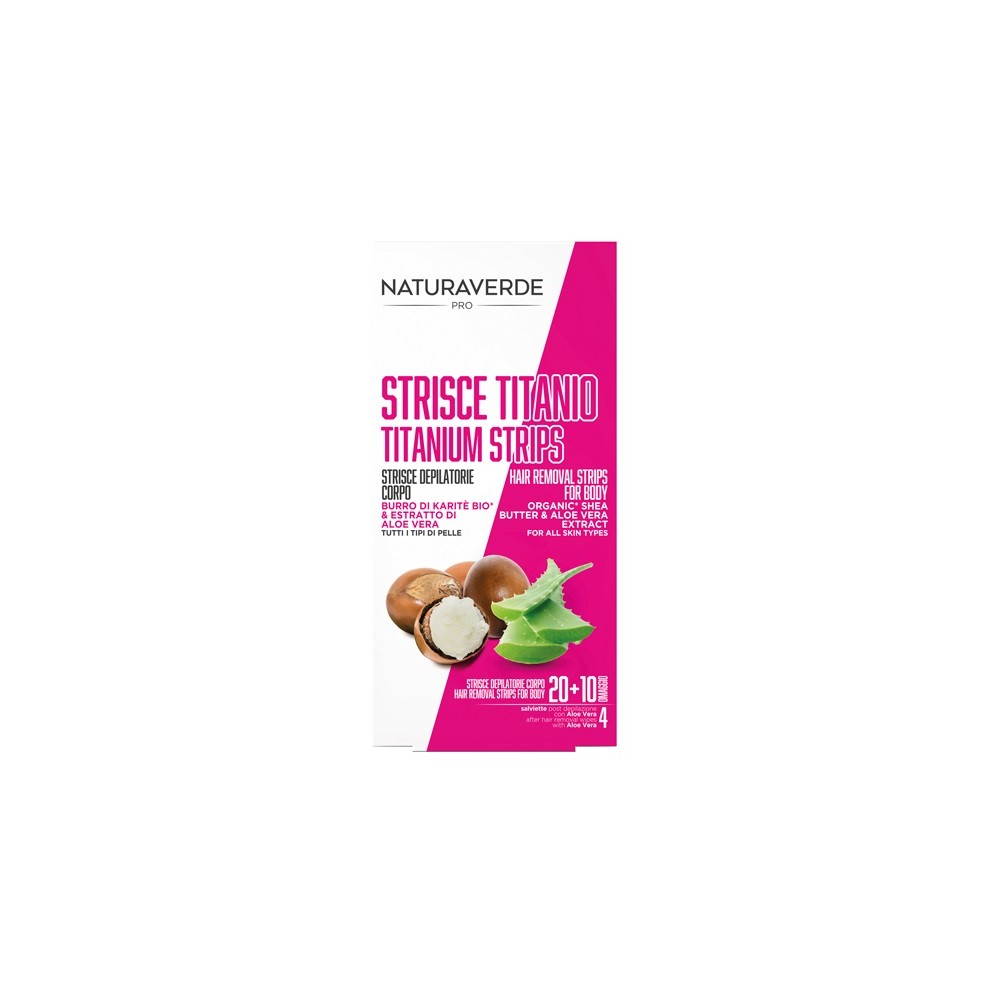 Naturaverde Pro Strisce Depilatorie Corpo Titanio 20PZ 