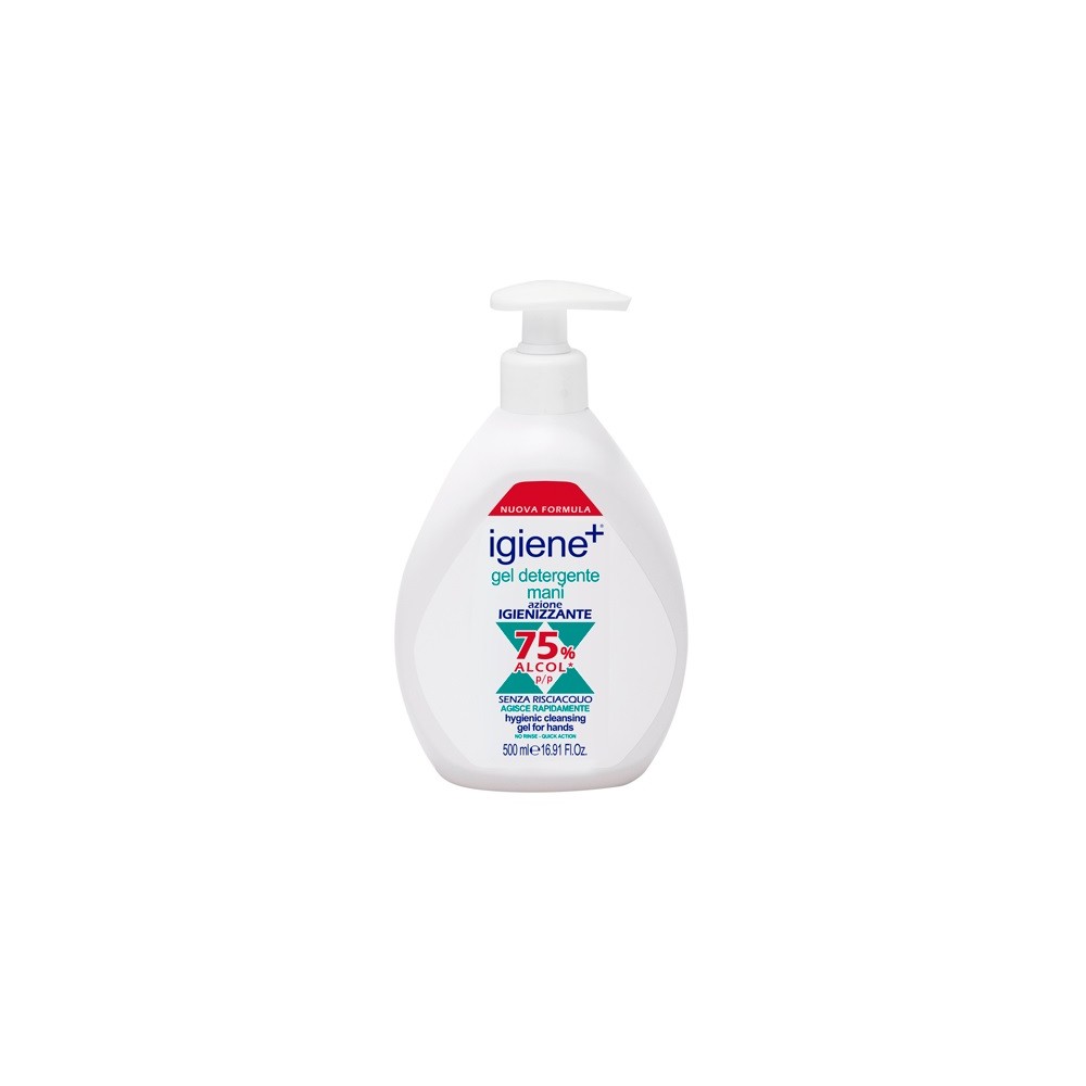 Igiene+ Gel Detergente Mani con Antibatterico Senza Risciacquo 500ML 