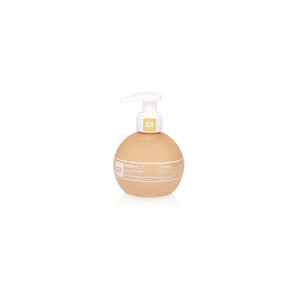 Hairmed Cura e Colore Maschera Riflessante Gloss C3 Dorato 200ML 