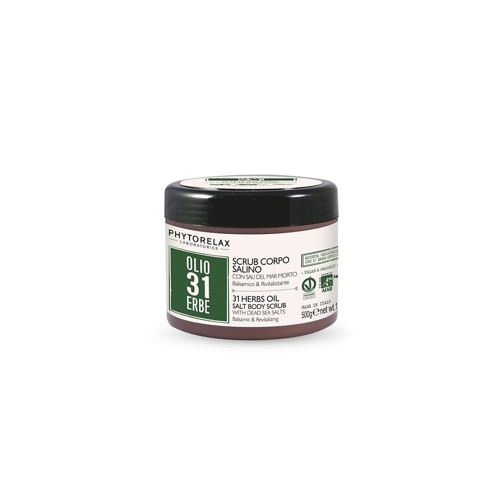 Phytorelax Olio 31 Erbe Scrub Corpo Salino Balsamico e Rivitalizzante 500ML 