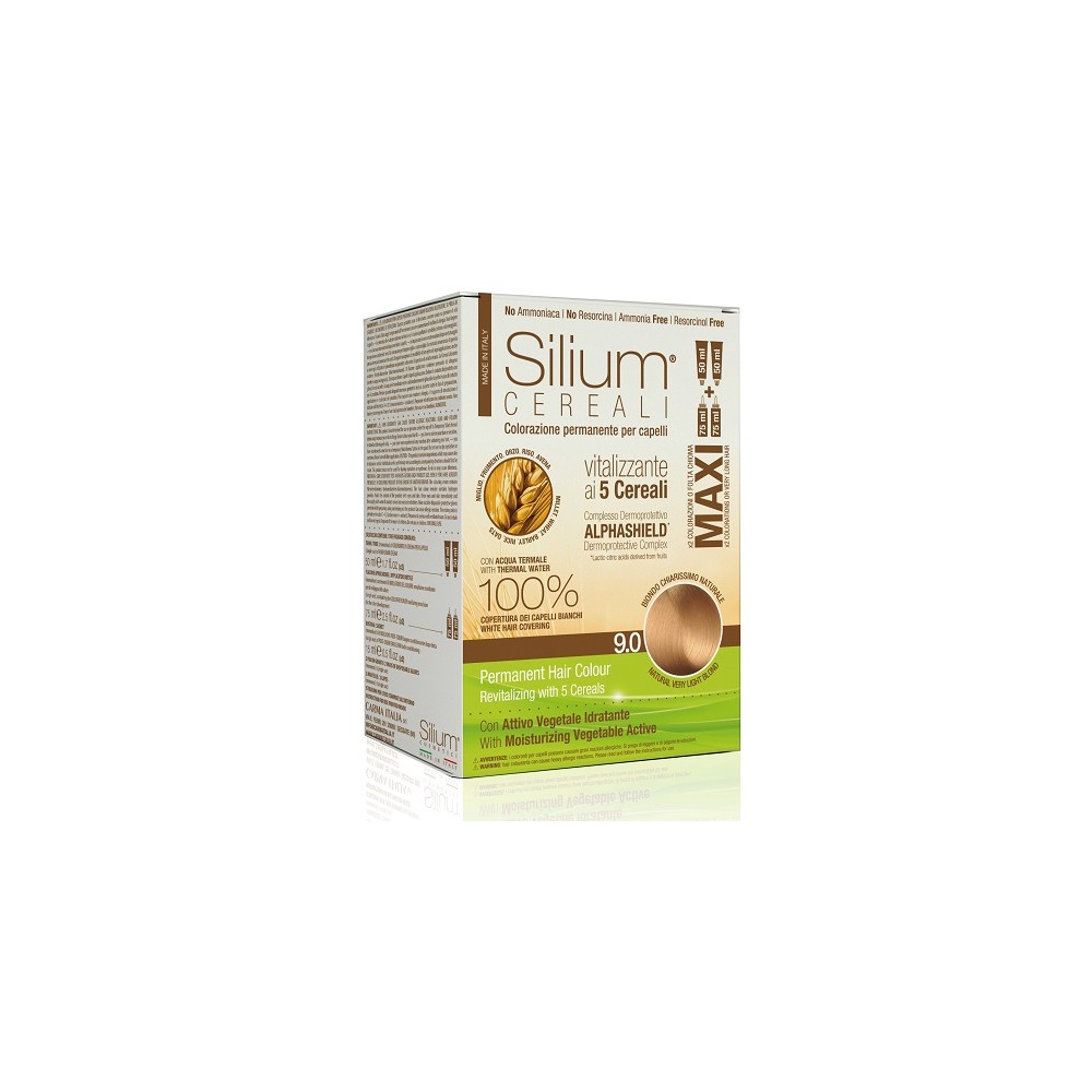 Silium Maxi Colorazione Permanente ai 5 Cereali 9.0 Biondo Chiarissimo Naturale 