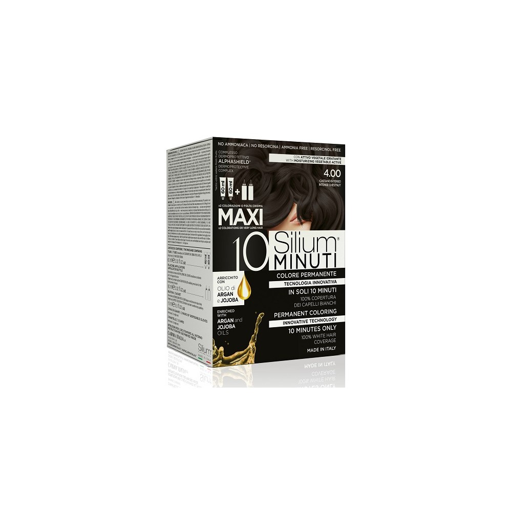 Silium 10 minuti Maxi Colorazione Permanente 4.00 Castano Intenso 