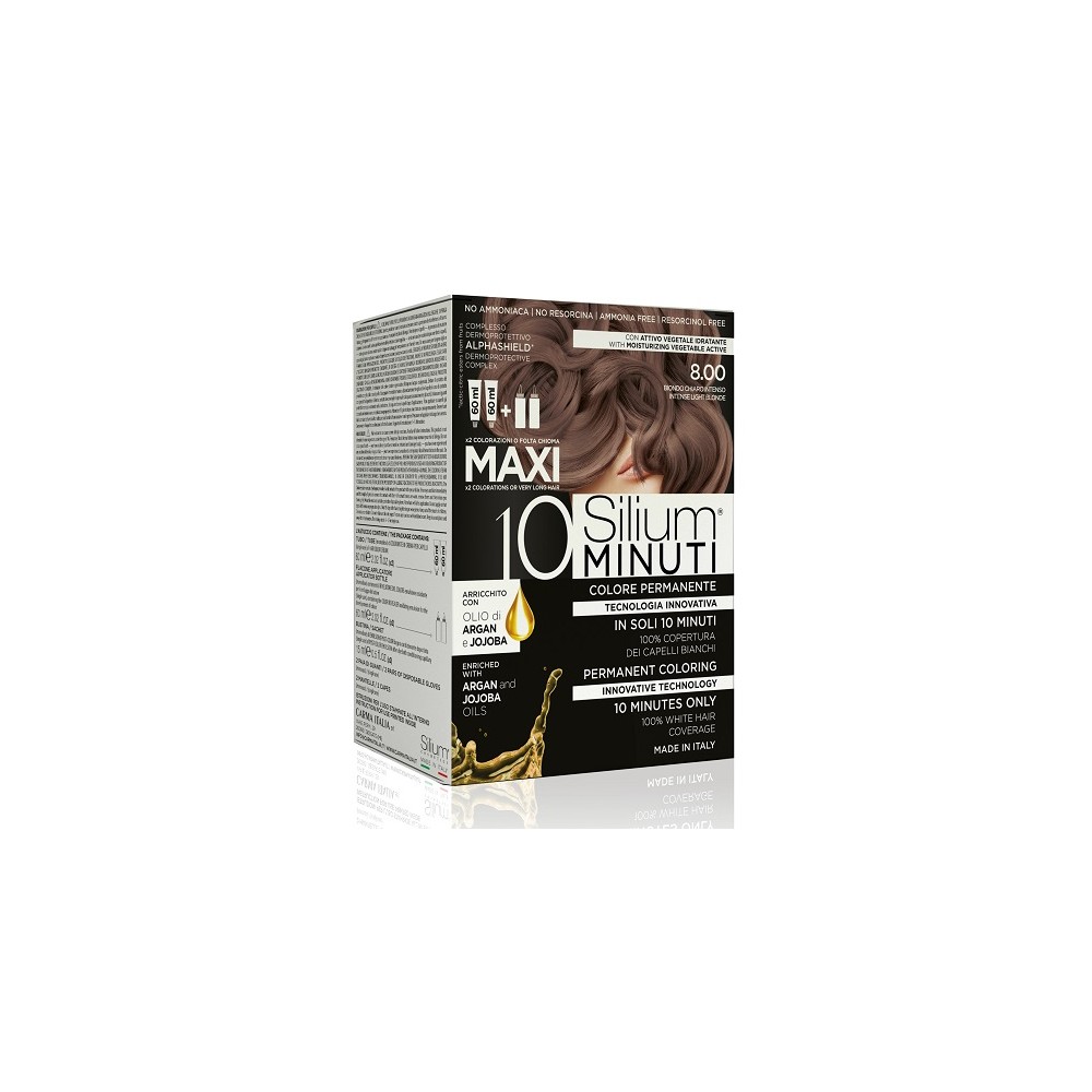 Silium 10 minuti Maxi Colorazione Permanente 8.00 Biondo Chiaro Intenso 