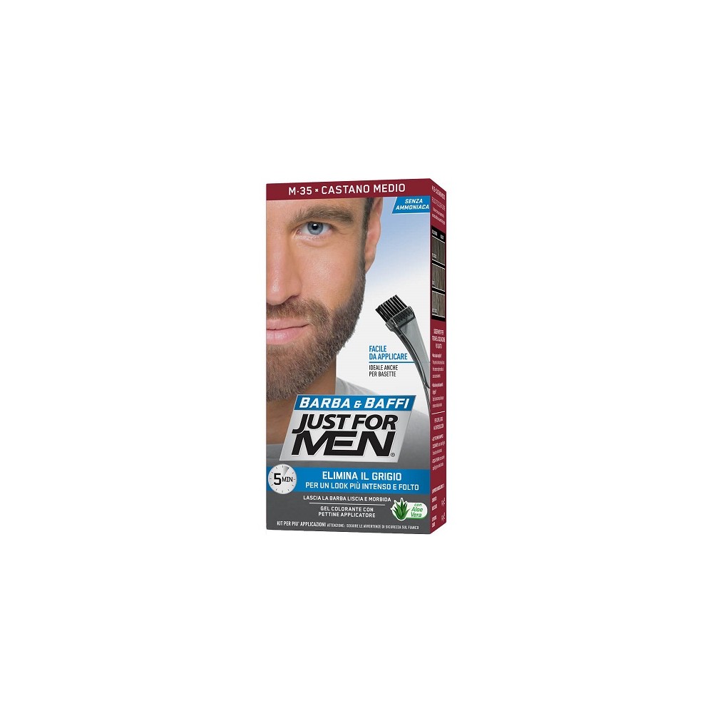 Just For Men Barba & Baffi Gel Colorante M35 Castano Medio 