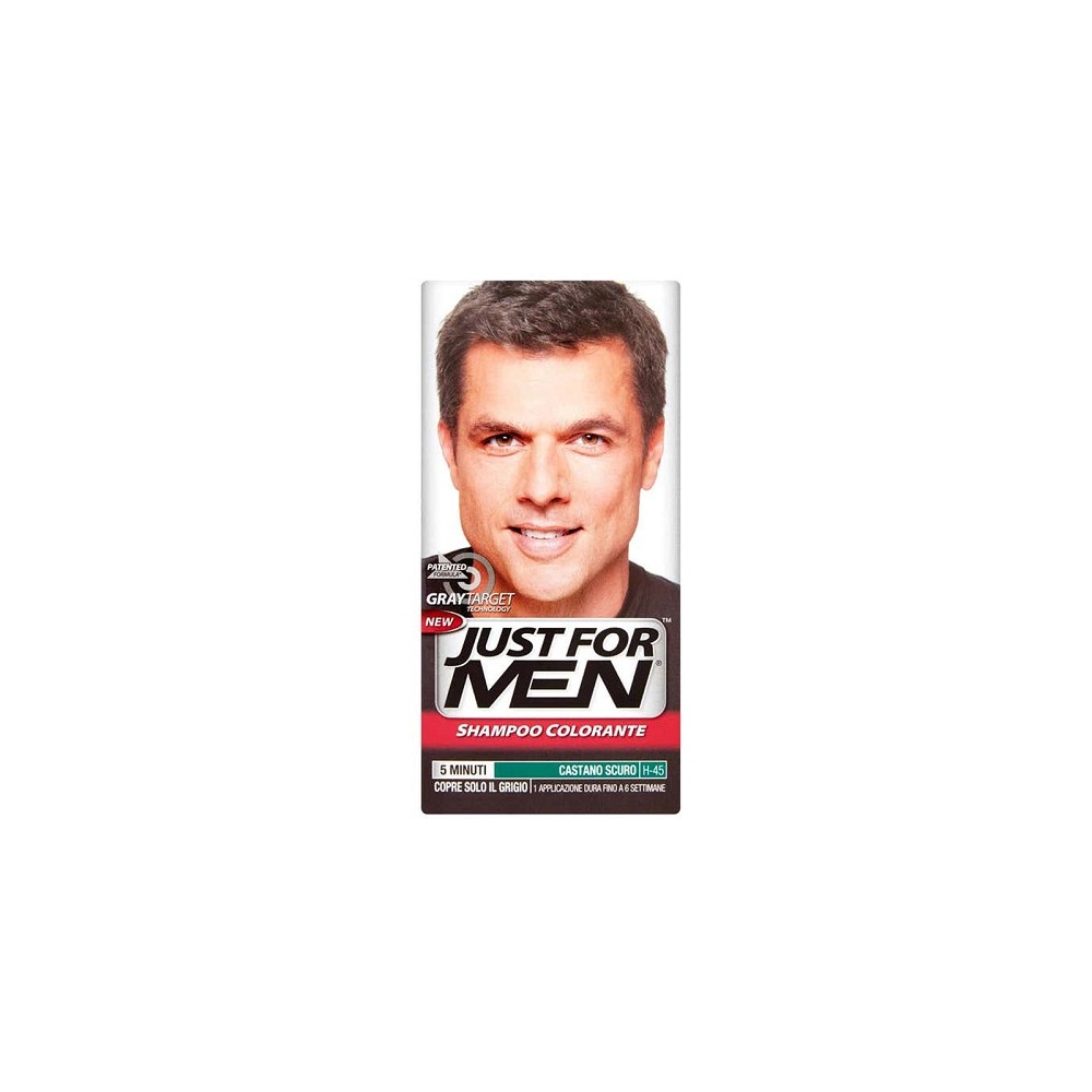 Just For Men Gray Target Technology Shampoo Colorante H-45 Castano Scuro 